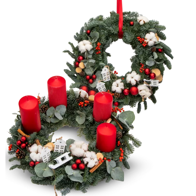 Christmas set of wreaths